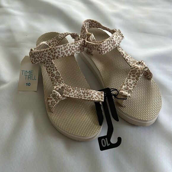Leopard Platform Sandals Womens 10 - Picture 1 of 3